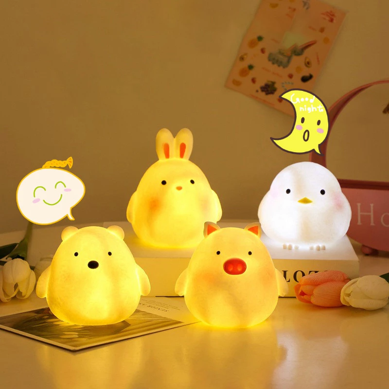 โคมไฟกลางคืน LED รูปลูกเจี๊ยบสุดน่ารักสำหรับตกแต่งห้องนอน ของขวัญสุดสร้างสรรค์ thumbnail 5