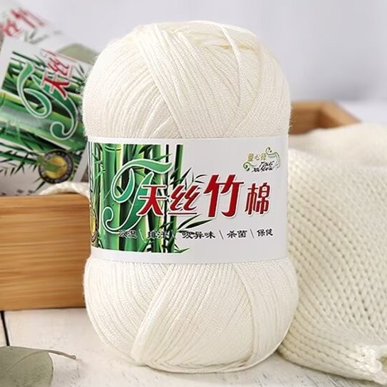 ไหมพรมคอตตอนนม 6ply  เส้นด้าย 50g ด้ายผ้าฝ้าย 【NO.1-38】