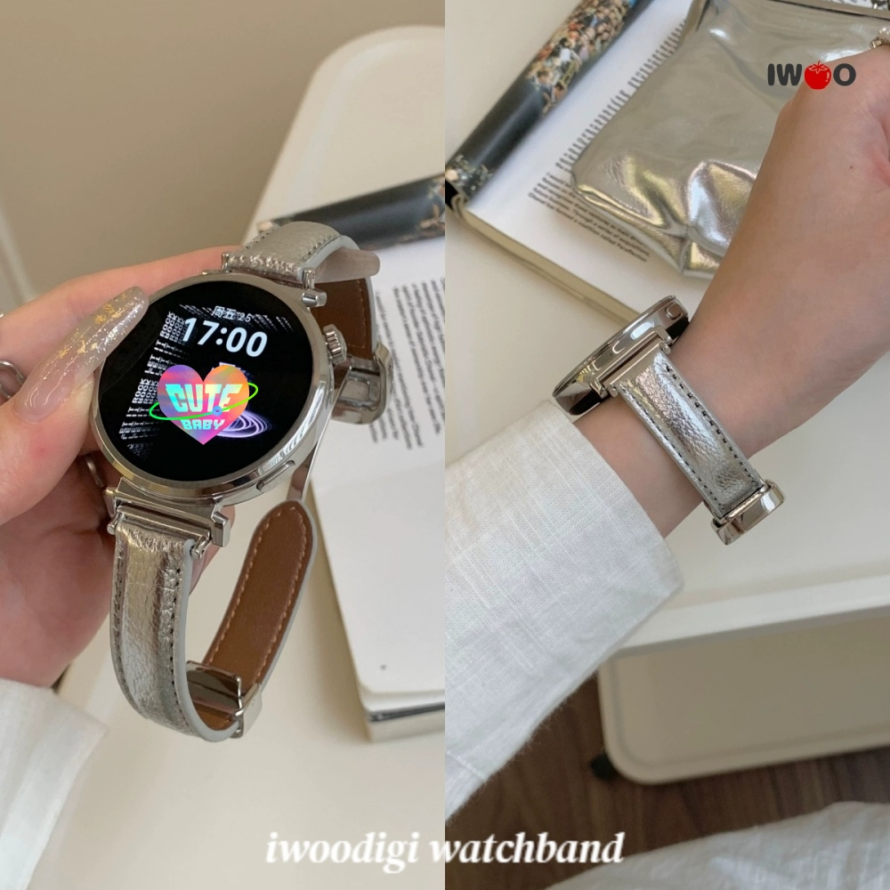 18 20 22mm Lambskin สุภาพสตรีแม่เหล็กสายคล้องคอสําหรับ huawei watch gt6/GT5/g4 41 มม./GT5 pro/watch5