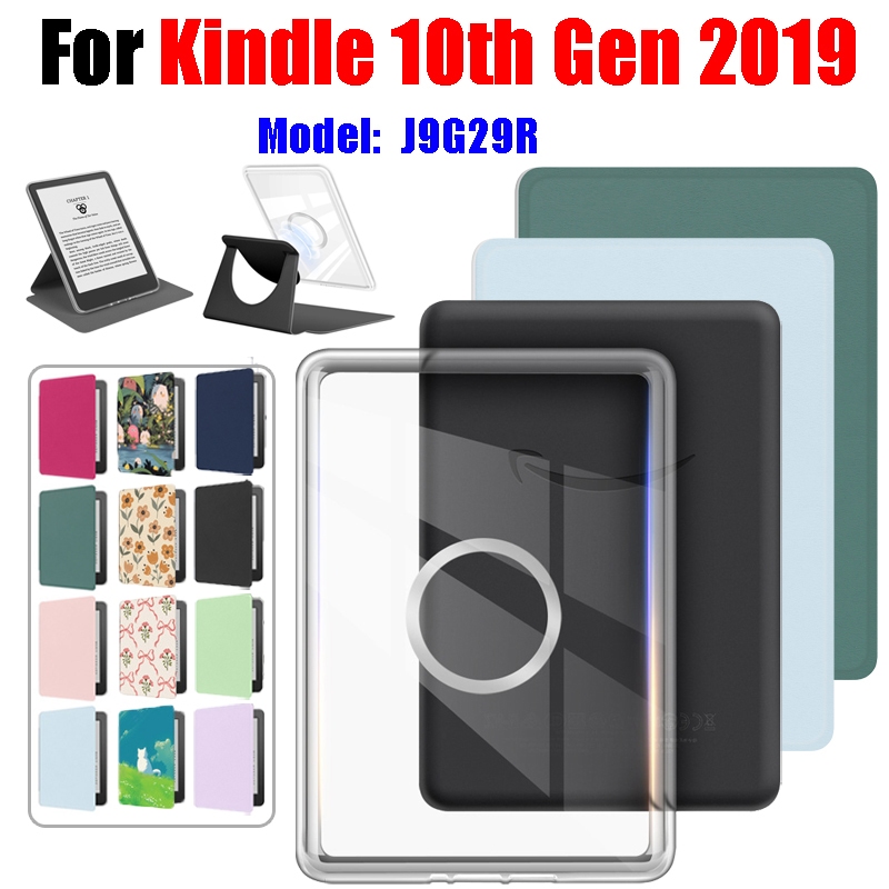 สําหรับ Kindle 10th Generation 6.0 J9G29R พื้นผิวหนังที่ถอดออกได้แม่เหล็กสมาร์ท Wake/Sleep E-Reader 