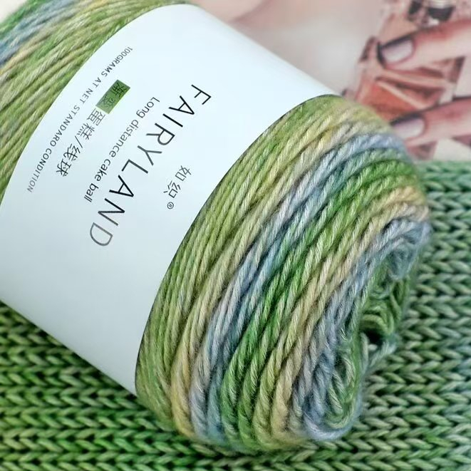 ไหมพรมคอตตอนนม 100g ไหมพรม ถักโครเชต์ เส้นด้าย ลวด DIY เส้นด้ายถัก ด้ายผ้าฝ้าย