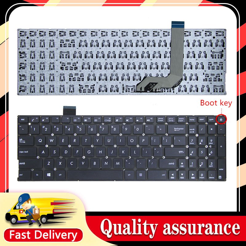 แป้นพิมพ์แล็ปท็อปใหม่สําหรับ ASUS X542 X542uf X542un X542uq X542b X542ur X542ba X542u สีดําภาษาอังกฤ