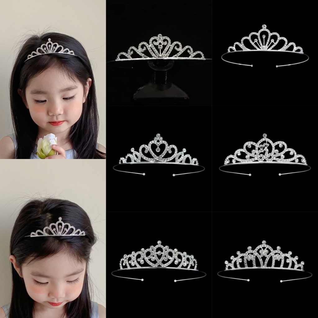 สาวมงกุฎเด็กเจ้าหญิงกิ๊บวันเกิดประสิทธิภาพมุกมงกุฎคาดศีรษะ