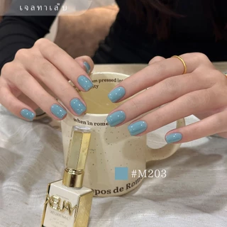 XEIJAYI 15 มล. ยาทาเล็บสีฟ้าเกลือทะเลใหม่ ติดทนนาน เงางาม เหมาะสำหรับใช้ในร้านและใช้ในชีวิตประจำวัน