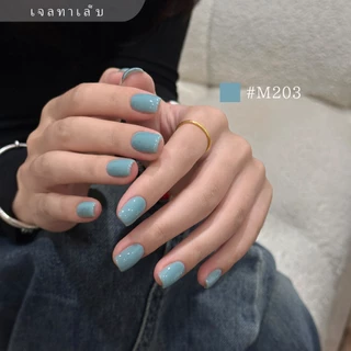 XEIJAYI 15 มล. ยาทาเล็บสีฟ้าเกลือทะเลใหม่ ติดทนนาน เงางาม เหมาะสำหรับใช้ในร้านและใช้ในชีวิตประจำวัน