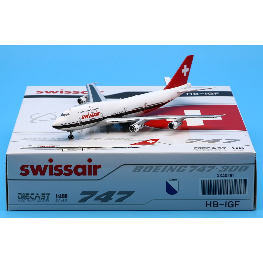 XX40281 Alloy Collectible Plane Gift JC Wings 1:400 Swissair "Polished" โบอิ้ง B747-300 Diecast Airc