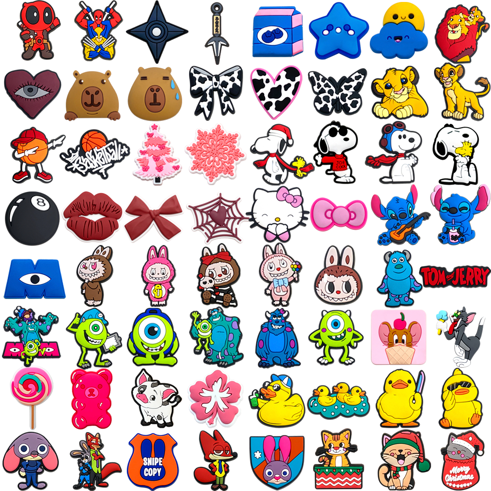 MEIDJ รองเท้า charm อุปกรณ์เสริม DIY เพิ่มเติมปุ่มตกแต่ง PVC สำหรับ Bubble Slides Sandals (ของขวัญ)