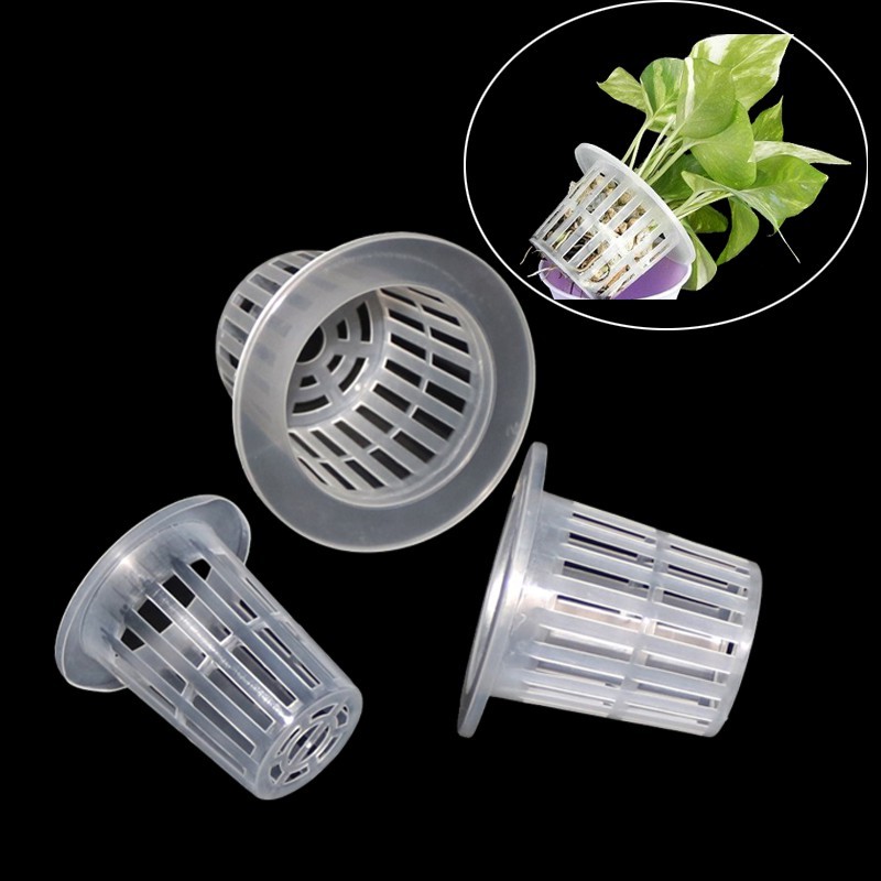 หม้อตาข่ายไฮโดรโปนิกส์ตะกร้าถ้วยสุทธิสวน Aeroponic ผักเนอสเซอรี่หม้อปลูกเติบโต Clone Seed งอก 1 ชิ้น