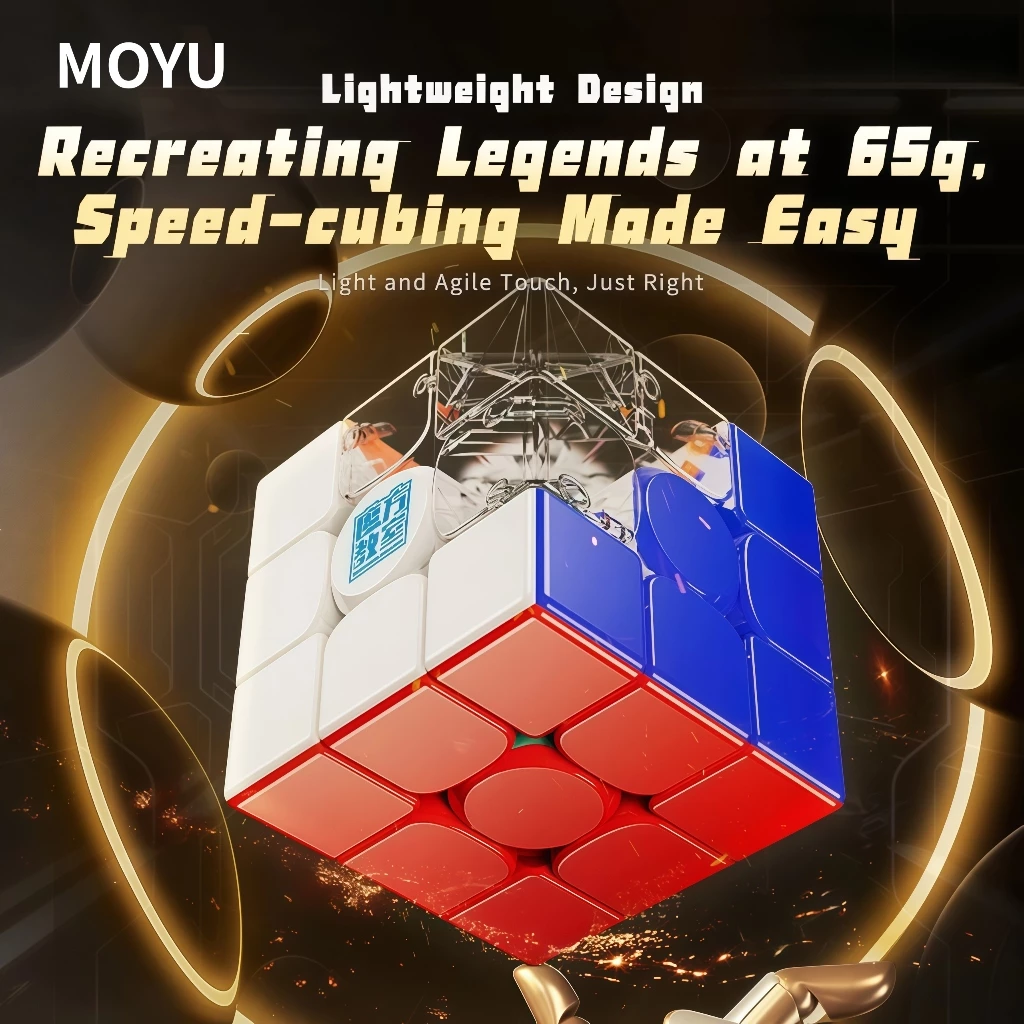 MoYu RS3M V5 3x3 Magnetic Cube Professional RS3M V5 MagLev Ball-Core UV 3x3x3 Cube ปริศนาของเล่น 3D ปริศนา Magic ของเล่นสําหรับเด็กและผู้ใหญ่ (หุ่นยนต์แม่เหล็กคู่) thumbnail 3
