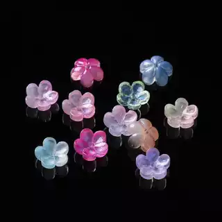ลูกปัดแก้วซากุระ 11mm ลูกปัดคั่น อุปกรณ์ DIY (10-50 ชิ้น) สำหรับ สร้อยข้อมือ สร้อยคอ และงานประดิษฐ์