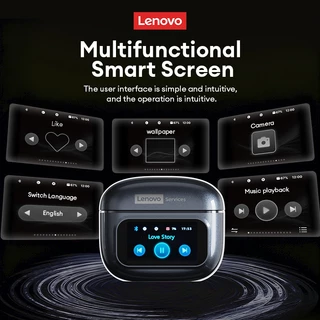 Lenovo RS107 หูฟังบลูทูธแบบหนีบหู และ หูฟังไร้สาย Ear Clip พร้อม เคสหน้าจอ Smart Screen และ ระบบเสียง Directional Sound plus เล่นเกมความหน่วงต่ำ