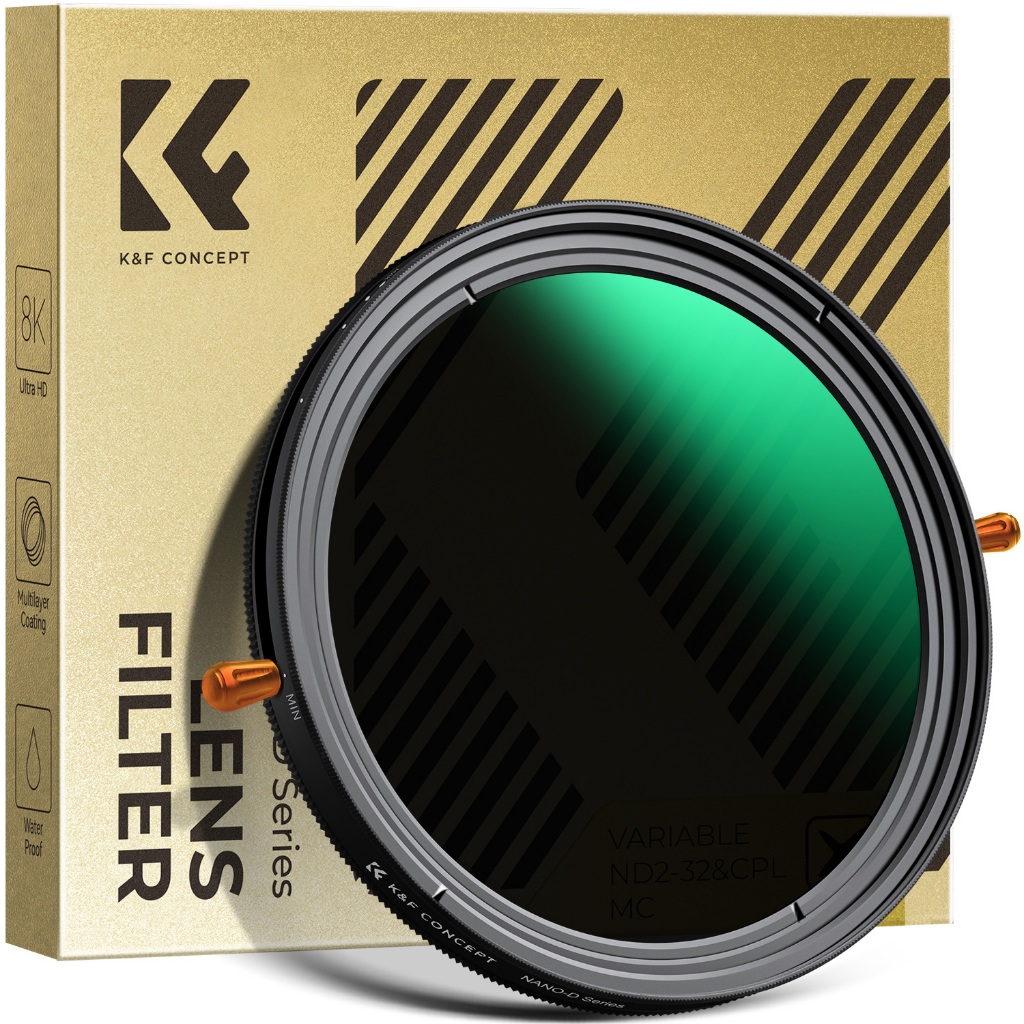K&F Concept Nano-D Series ND2-32 & CPL 2 in 1 เลนส์กรอง ND2-ND32 (1-5 Stop) Variable Neutral Density