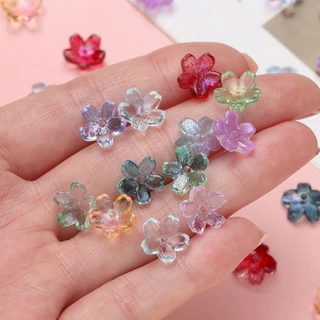 ลูกปัดแก้วซากุระ 11mm ลูกปัดคั่น อุปกรณ์ DIY (10-50 ชิ้น) สำหรับ สร้อยข้อมือ สร้อยคอ และงานประดิษฐ์