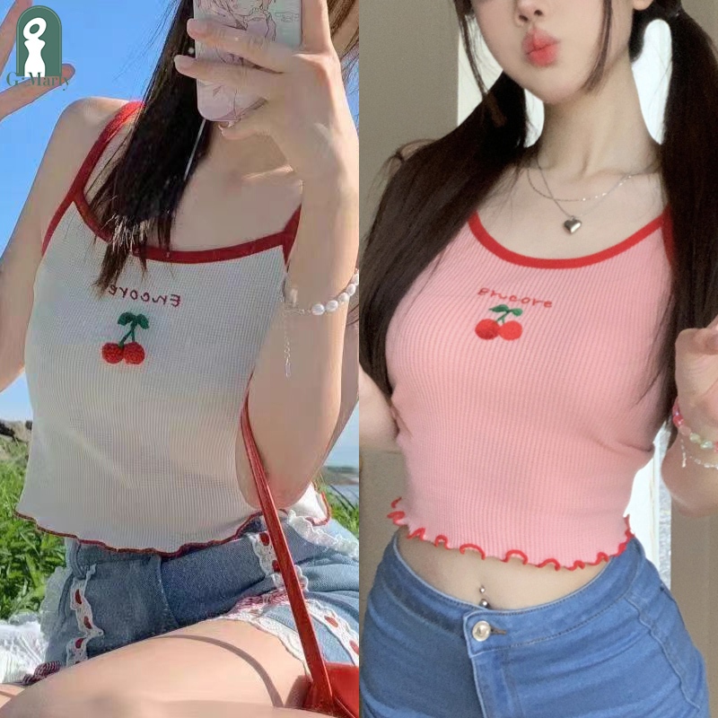 Gmarty เสื้อกล้ามลําลอง ผ้าถัก เข้ากับทุกการแต่งกาย แฟชั่นเรียบง่าย สีตัดกัน เซ็กซี่ สําหรับสตรี 2024