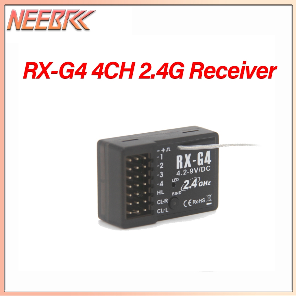 NEEBRC RX-G4 4CH 2.4G เครื่องรับสัญญาณควบคุมแสงสําหรับ RC รถ Crawler MN78 MN99S MN82 MN128 MN168 NEE
