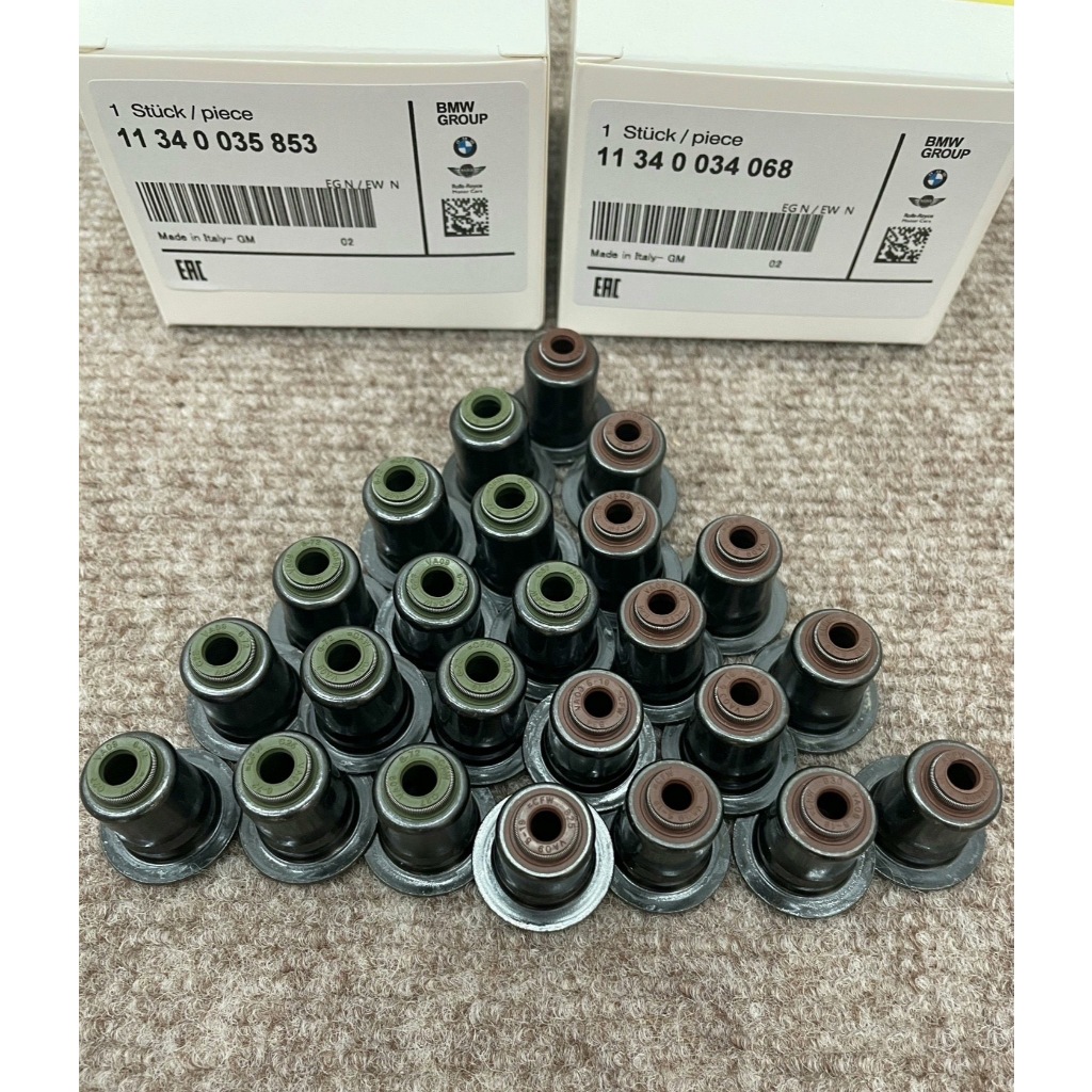 INTAKE & EXHAUST ซีลวาล์ว (24 ชิ้น) OEM BMW N52 N53 N54 N55 ENGINE E90 E60LCI F10 E70 E71 E63 E64 E6