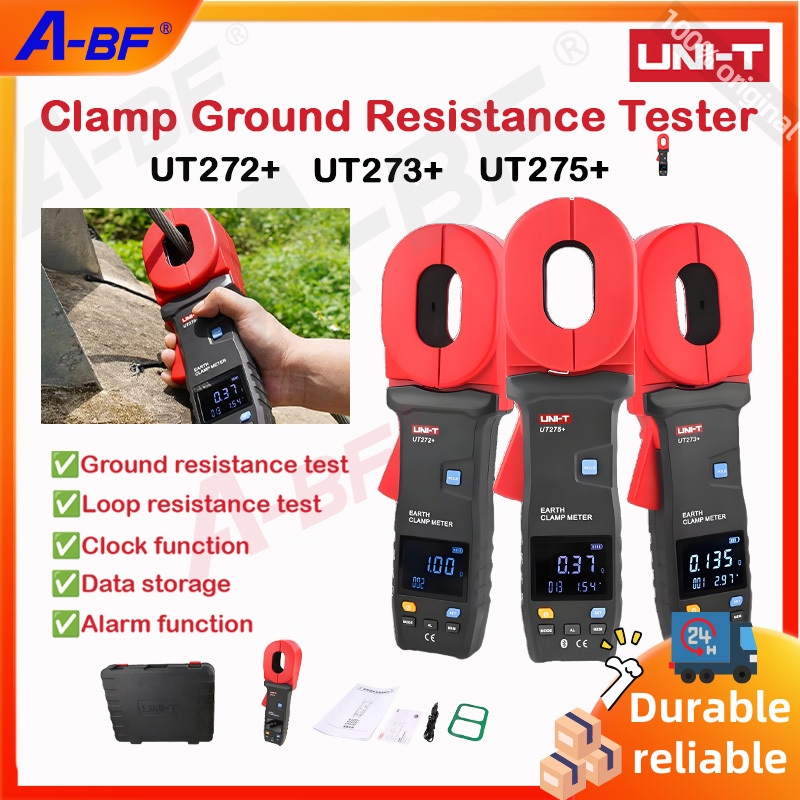 UNI-T UT272+ UT273+ UT275+ แคลมป์มิเตอร์เครื่องทดสอบความต้านทานพื้นดินช่วงกว้างความละเอียดสูงป้องกัน