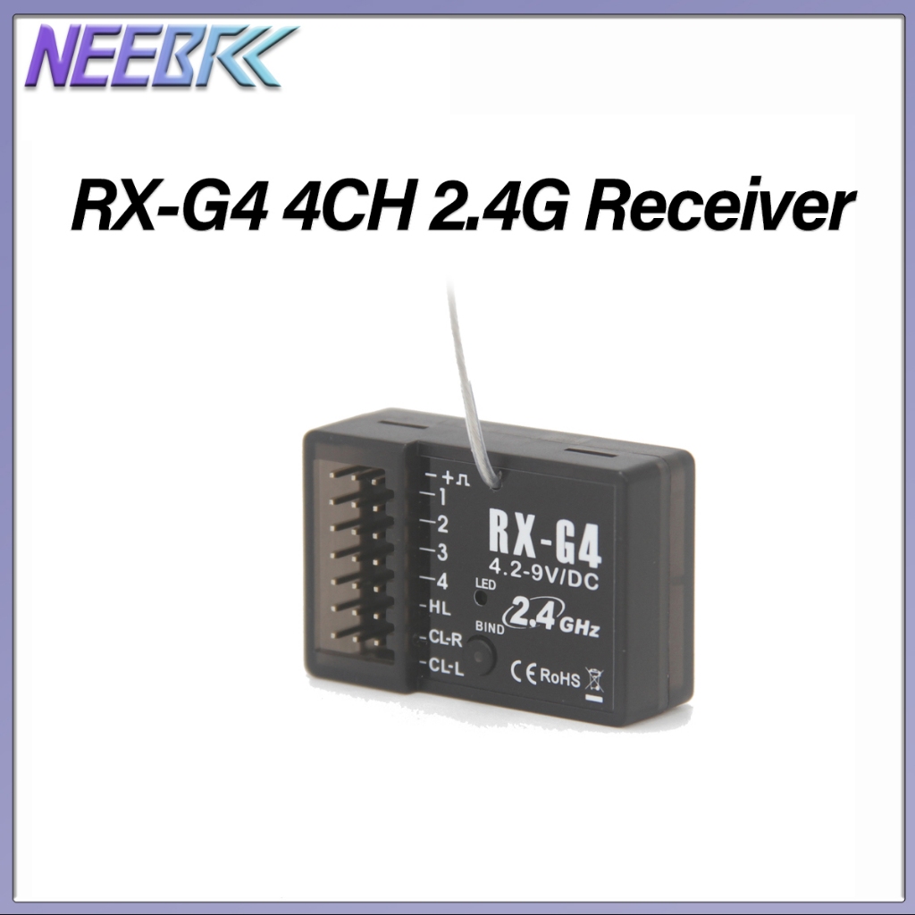 NEEBRC RX-G4 4CH 2.4G เครื่องรับสัญญาณควบคุมแสงสําหรับ RC รถ Crawler MN78 MN99S MN82 MN128 MN168 NEE