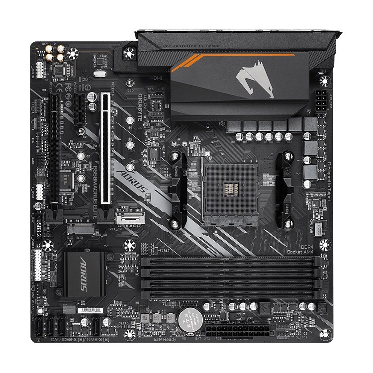 AORUS B550M AORUS ELITE เมนบอร์ดโปรเซสเซอร์ AMD เหมาะสําหรับ CPUs 5600G \ 5700G