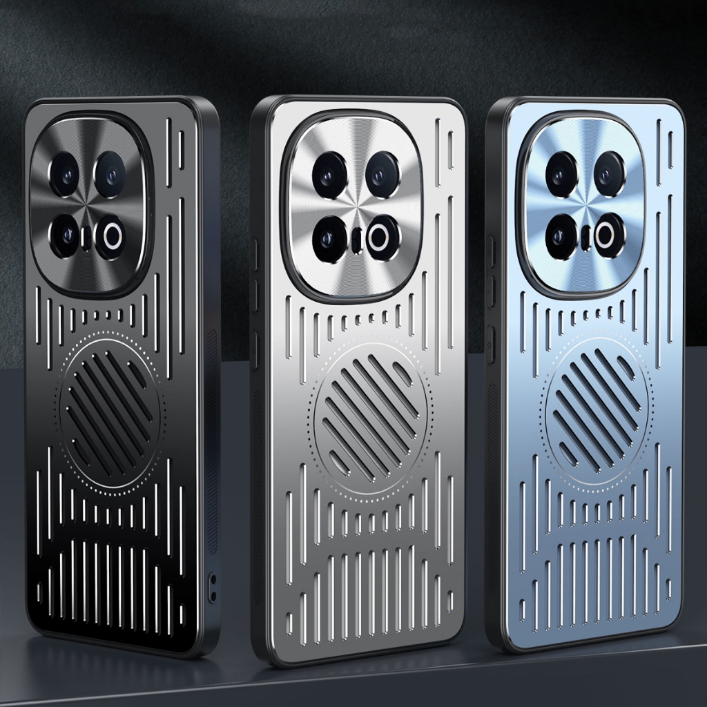 อลูมิเนียมกระจายความร้อนเคสโทรศัพท์สําหรับVIVO IQOO 15 13 12 Pro 5GกรณีกันกระแทกBreathableแม่เหล็กฝาครอบโลหะไร้สายชาร์จCapa Funda