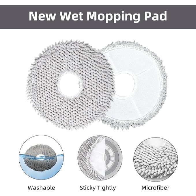 สําหรับ Dreame L10 / L10s Ultra / S10 / S10 Pro / ชุดเปลี่ยน Xiaomi X10+ – แปรงหลักและแปรงด้านข้างและตัวกรอง - รูปที่ 4