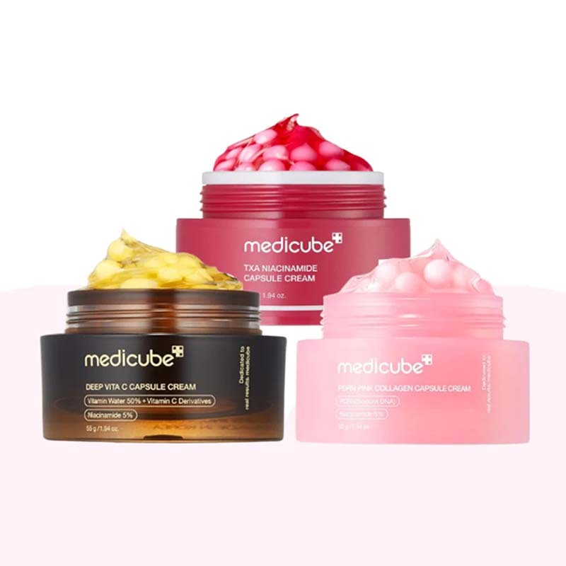Medic ube Capsule Cream (55g) Deep Vita C | PDRN คอลลาเจนสีชมพู | ซ่า ไนอาซินาไมด์