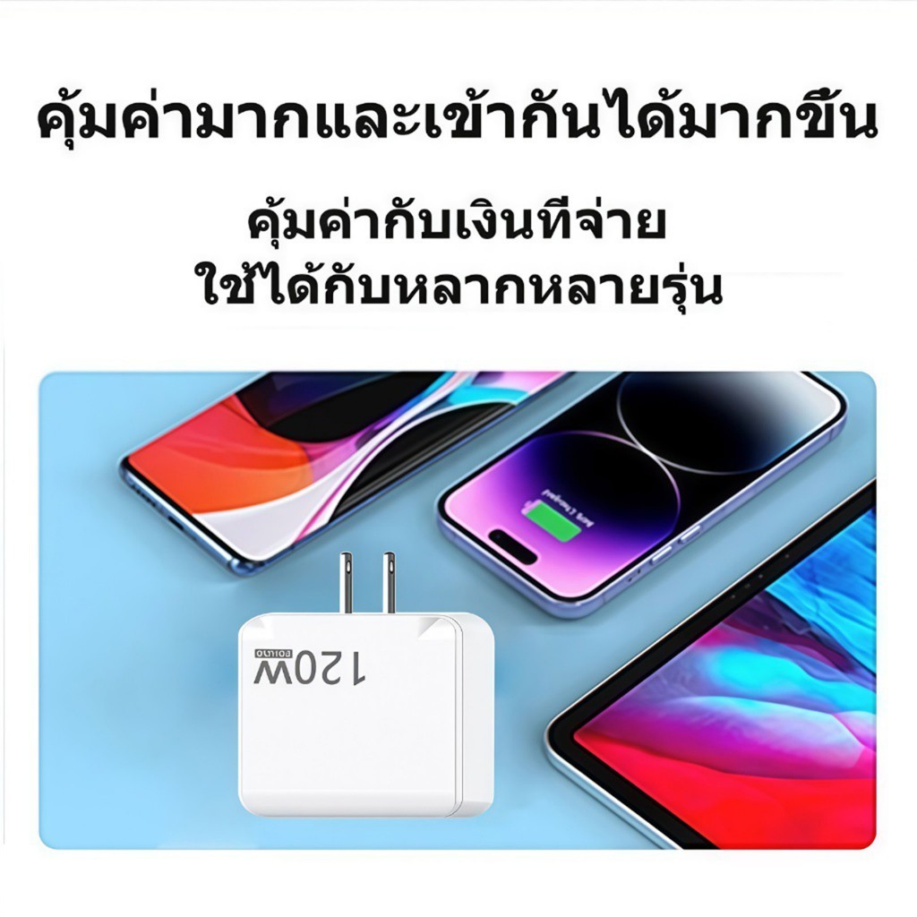 6 พอร์ต 120W PD USB Type C Fast Charger Adapter สําหรับโทรศัพท์มือถือ - รูปที่ 4