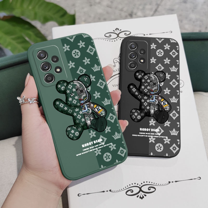 SAMSUNG Wisdom Bearเคสโทรศัพท์สําหรับSamsung Galaxy A17 A07 A56 A36 A26 A16 A06 A55 A35 A25 A15 A05 A05S 4G 5Gฝาครอบ ราคา ถูกที่สุด ดีลบีเคเค แกลเลอรีภาพที่ 3