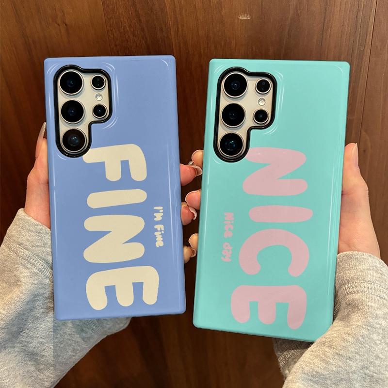 เคสป้องกันสองในหนึ่งเดียวสีทึบเหมาะสําหรับ Samsung su22u s23 plus s23FE s24 s25 plus A55 A56 A36 เคส