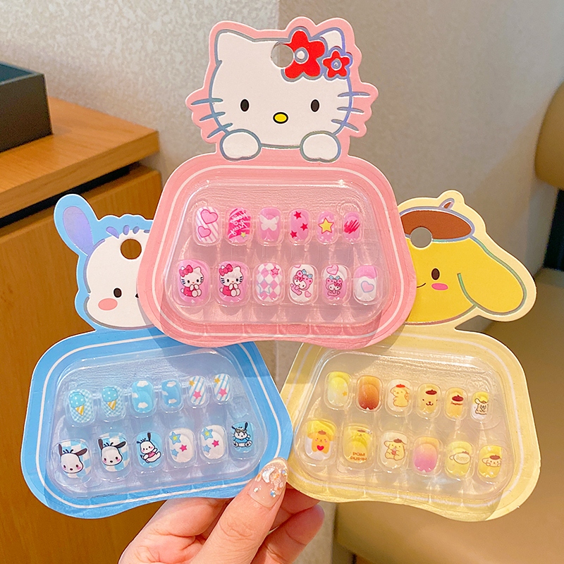 แฟชั่นการ์ตูนเด็กสวมเกราะอุปกรณ์ทําเล็บน่ารักและสวยงามสําหรับเด็กผู้หญิง