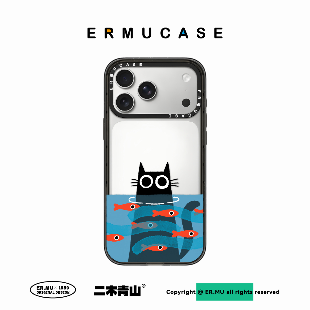 (17 Series) เหมาะสําหรับ IPhone17ProMax/Air เคสโทรศัพท์แม่เหล็กกันกระแทกส่วนบุคคล-น่ารักการ์ตูนสนุก Meow จับปลา ราคา ถูกที่สุด ดีลบีเคเค แกลเลอรีภาพที่ 4