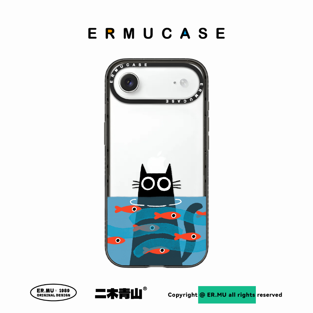 (17 Series) เหมาะสําหรับ IPhone17ProMax/Air เคสโทรศัพท์แม่เหล็กกันกระแทกส่วนบุคคล-น่ารักการ์ตูนสนุก Meow จับปลา ราคา ถูกที่สุด ดีลบีเคเค แกลเลอรีภาพที่ 3