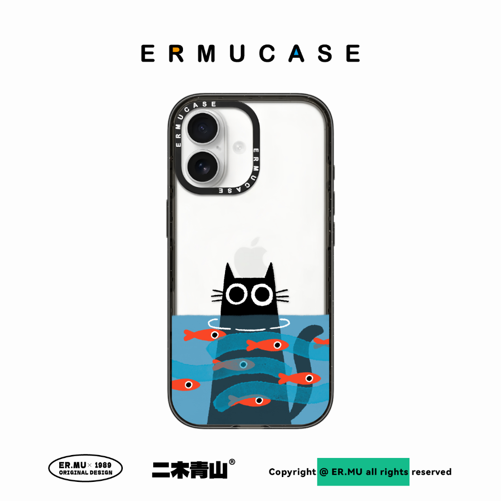 (17 Series) เหมาะสําหรับ IPhone17ProMax/Air เคสโทรศัพท์แม่เหล็กกันกระแทกส่วนบุคคล-น่ารักการ์ตูนสนุก Meow จับปลา ราคา ถูกที่สุด ดีลบีเคเค แกลเลอรีภาพที่ 2