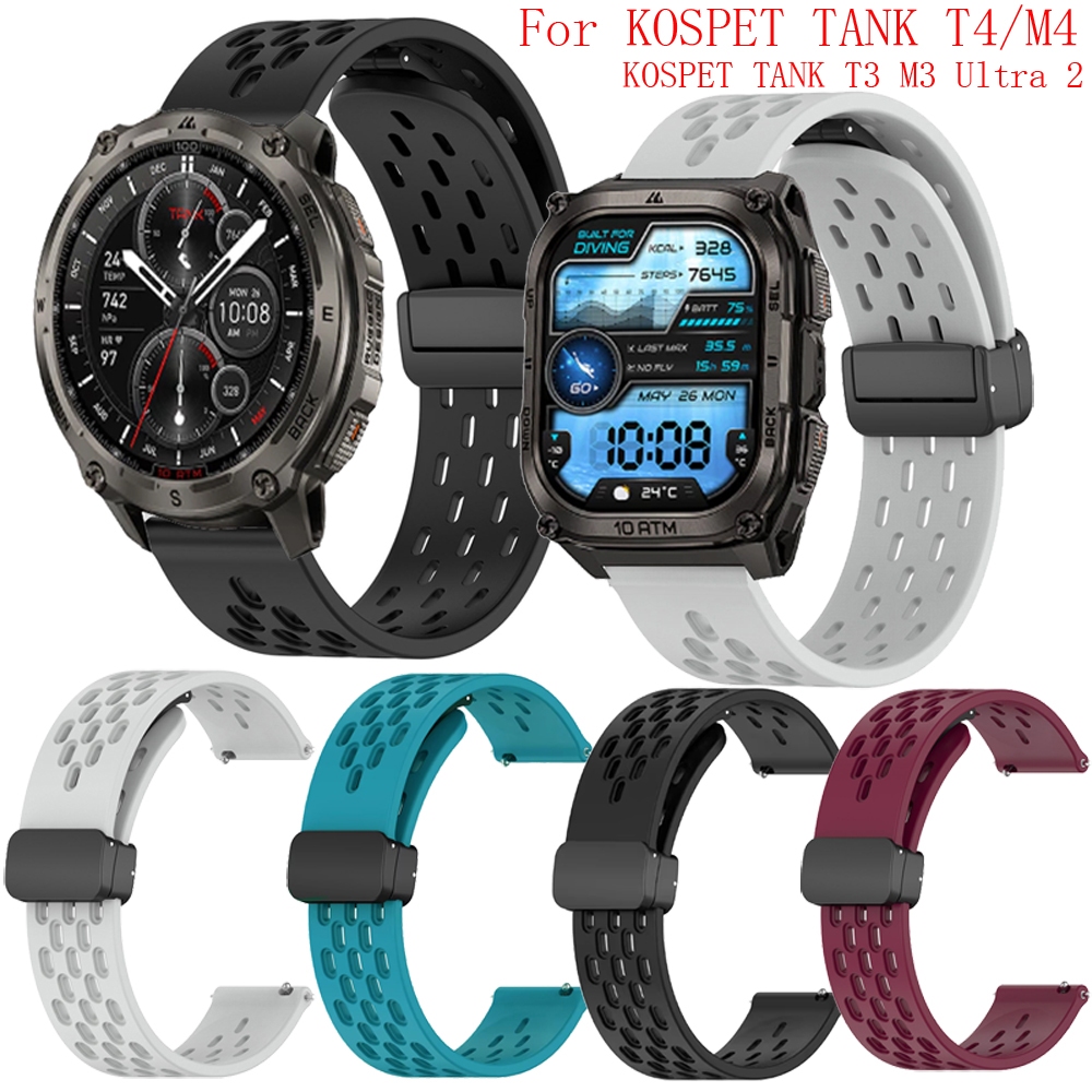 ฟิล์ม สาย KOSPET TANK T4 M4 Strap สายซิลิโคนสายรัดข้อมือสําหรับ KOSPET TANK T3 M3 Ultra 2 สมาร์ทนาฬิ