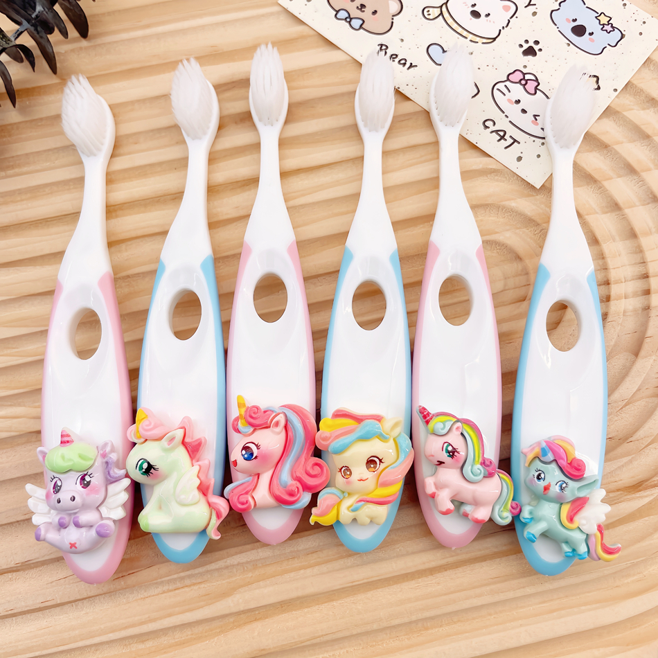 แปรงสีฟันเด็ก My Little Pony 3 ถึง 6-12 ปีแปรงสีฟันขนแปรงนุ่ม Premium Gum Protection Baby Toothb