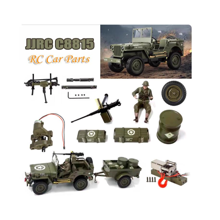 JJRC C8815 4WD RC รถอะไหล่ Jeep ยางมอเตอร์รับบอร์ด Winch เกียร์