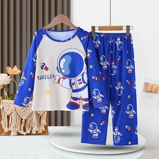 ชุดนอนคอกลมแขนยาวสําหรับเด็ก Hypoallergenic โพลีเอสเตอร์ Spiderman Boy หรือ Girls Nightie สําหรับ 7 - 8 ปี
