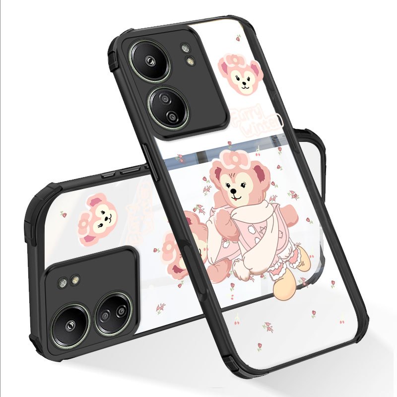 YBDปลอกสําหรับRedmi 13C 4G Xiaomi POCO C65 การ์ตูนน่ารักLena Bell HardอะคริลิคTPUกันชนล้างเคสโทรศัพท