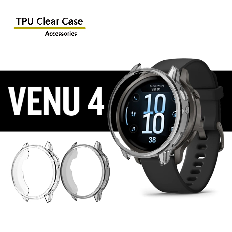 Soft TPU Clear Casing Shell เคสป้องกันสําหรับ Garmin Venu 4 4s 41mm 45mm Venu4