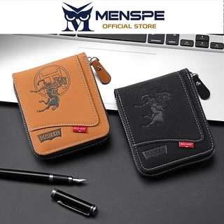MENSPE กระเป๋าสตางค์ชายสั้น วินเทจ หนัง PU นุ่ม อเนกประสงค์ ความจุสูง มีหลายช่องใส่บัตร กระเป๋าสตางค์สำหรับธุรกิจ