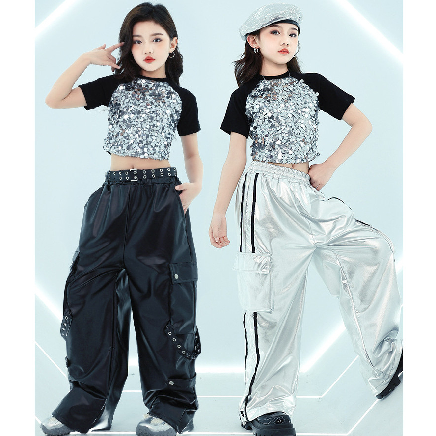 ชุดเต้นเด็ก ชุดเต้น เด็กผู้หญิง ชุดเต้นรํา ชุดแดนเซอร์ ชุดฮิปฮอป ชุด Cover Dance ชุดซ้อมเต้น ชุดเซ็ทเด็ก กางเกง Hiphop