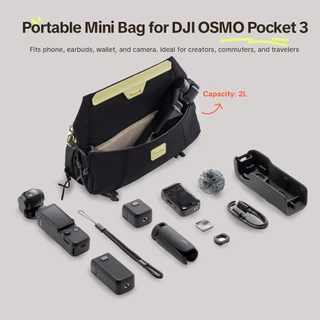 PGYTECH OneGo Pocket Sling -- กระเป๋าสะพายสําหรับกล้อง Pocket/Action,สมาร์ทโฟนแม่เหล็กQuick-accessน้ําหนักเบาสบายแบบพกพาTagPortซิปกันน้ําYKK