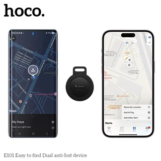 hoco. E101 เครื่องติดตาม GPS สนับสนุน ระบบติดตามคู่ Android และ iOS ขนาดกะทัดรัดพกพาสะดวก สามารถใช้ได้กับพวงกุญแจ