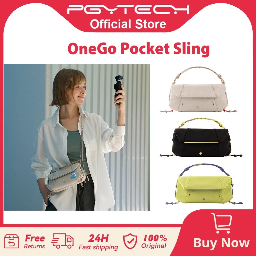 PGYTECH OneGo Pocket Sling -- กระเป๋าสะพายสําหรับกล้อง Pocket/Action,สมาร์ทโฟนแม่เหล็กQuick-accessน้ําหนักเบาสบายแบบพกพาTagPortซิปกันน้ําYKK