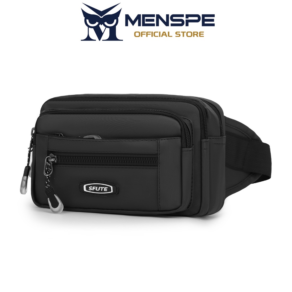 MENSPE กระเป๋าคาดหน้าอกผู้ชายแฟชั่น Unisex ผ้า Oxford กันน้ําน้ําหนักเบาสบายๆกีฬากระเป๋าคาดเอว