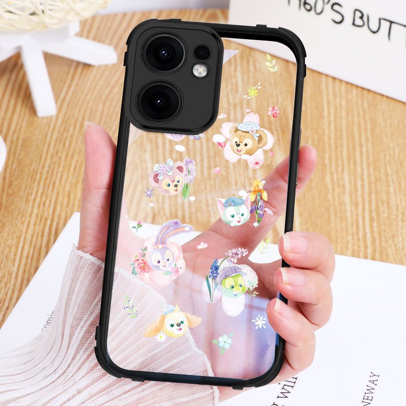 YBDปลอกสําหรับOPPO Reno 13 Pro Reno 13F 5Gการ์ตูนน่ารักLena Bell HardอะคริลิคTPUกันชนล้างเคสโทรศัพท์