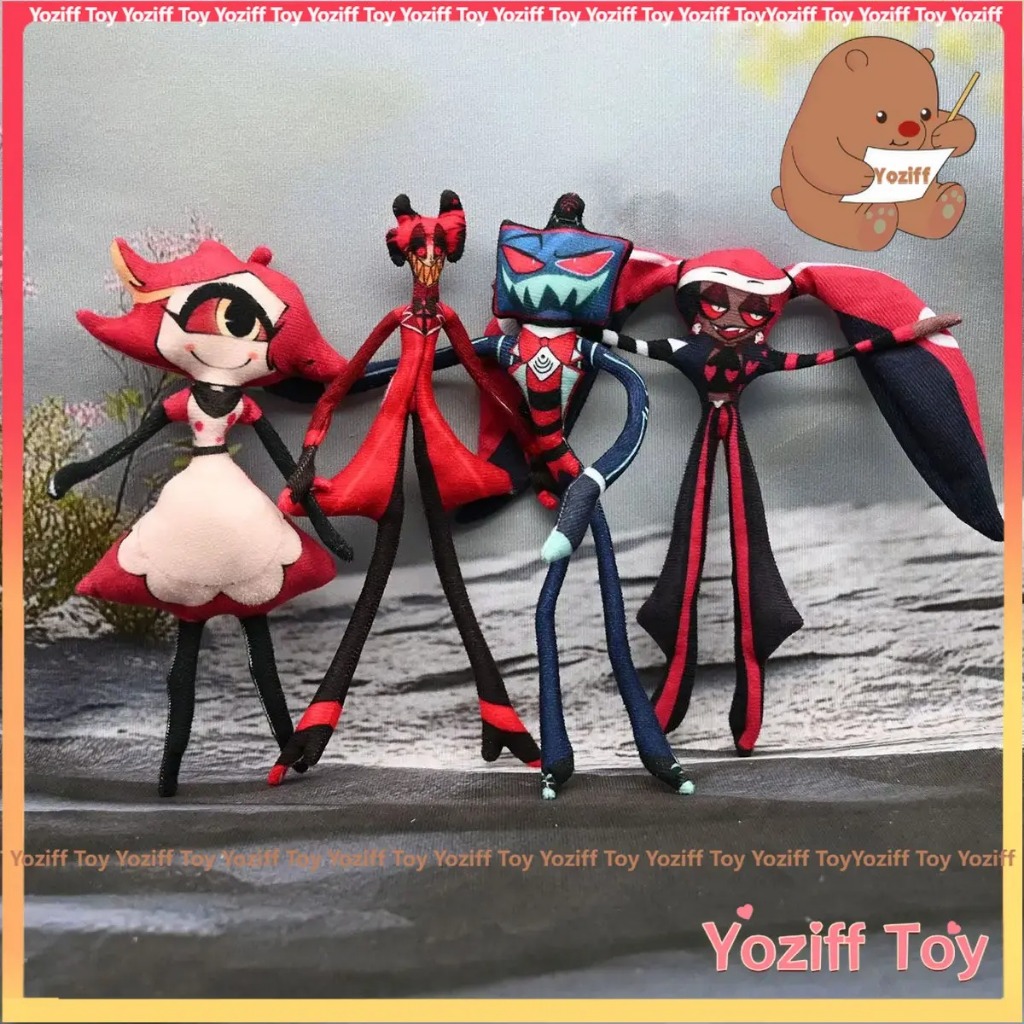 อะนิเมะ Hazbin Hote Alastor Niffty Vox VEL คอสเพลย์ตุ๊กตาตุ๊กตาลวดโครงกระดูก Action ตุ๊กตาอุปกรณ์เสริมเครื่องประดับของขวัญ