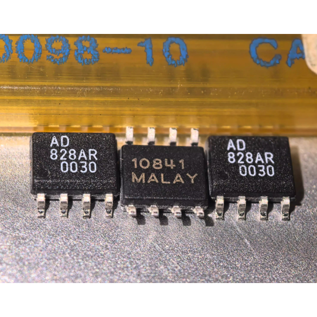 5 ชิ้น ยี่ห้อใหม่นําเข้า AD828AR, AD828ARZ, SOP-8 แหล่งมาเลเซียสีขาว ยิงได้โดยตรง