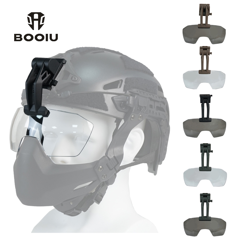 หมวกกันน็อคยุทธวิธี OP พร้อมแว่นตาปรับได้ ป้องกันลมและหมอก สำหรับใช้งานหลากหลาย