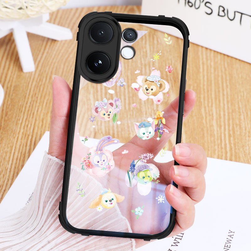 YBDปลอกสําหรับVivo V60 Lite 5Gการ์ตูนน่ารักLena Bell HardอะคริลิคTPUกันชนล้างเคสโทรศัพท์